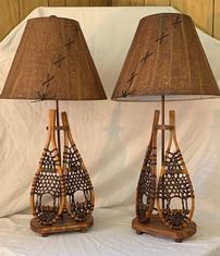 Set of 2 Aspen Snow  Shoe Table Lamps 202//235